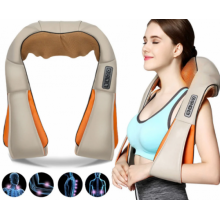Массажер роликовый для шеи и спины Приятный Эффект VO/Neck Kneading электрический 220В / 12В Бежево - белый Массажер роликовый для шеи и спины Приятный Эффект VO/Neck Kneading электрический 220В / 12В Бежево - белый