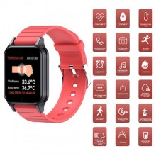 ЛУЧШИЙ Фитнес-браслет УМНЫЙ Smart Bracelet T96 LUX красный ЛУЧШИЙ Фитнес-браслет УМНЫЙ Smart Bracelet T96 LUX красный