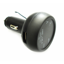 Автомобильный термометр-вольтметр с USB VST 706 черный Автомобильный термометр-вольтметр с USB VST 706 черный