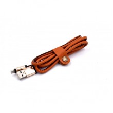 Кабель micro USB кожаный X47 1 метр коричневый Кабель micro USB кожаный X47 1 метр коричневый