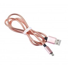 Кабель micro USB металл Cable metal X45 розовый Кабель micro USB металл Cable metal X45 розовый