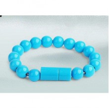 Кабель браслет Wearable Bracelet Charging Line в виде бусинок Blue голубой Кабель браслет Wearable Bracelet Charging Line в виде бусинок Blue голубой