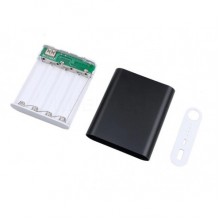 Корпус коробка для POWER BANK 18650 на 4 элемента с индикатором черный Корпус коробка для POWER BANK 18650 на 4 элемента с индикатором черный