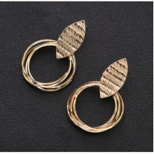 Серьги Zha лепестки золотистые