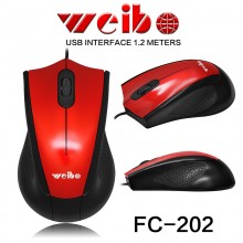 Компьютерная мышь Weibo FC-202 красный с черным Компьютерная мышь Weibo FC-202 красный с черным