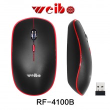 Беспроводная мышь Weibo RF-4100B черная с красным