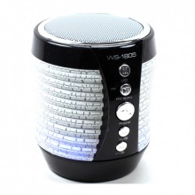 Портативная Bluetooth колонка WSTER WS-1805 с подсветкой Черный Портативная Bluetooth колонка WSTER WS-1805 с подсветкой Черный