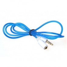 Кабель удлинитель Audio Jack 3.5M/3.5F 1 метр голубой Кабель удлинитель Audio Jack 3.5M/3.5F 1 метр голубой