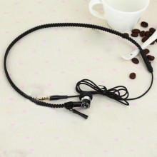 Наушники змейка Zha Zipper Hevaral черные