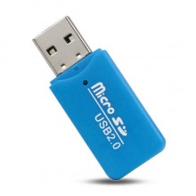 MicroSD card reader, адаптер для USB Blue MicroSD card reader, адаптер для USB Blue