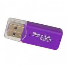 MicroSD card reader, адаптер для USB Фиолетовый MicroSD card reader, адаптер для USB Фиолетовый