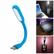 Гнучка лампа LED USB LIGHT підсвічування для ноутбука Синя